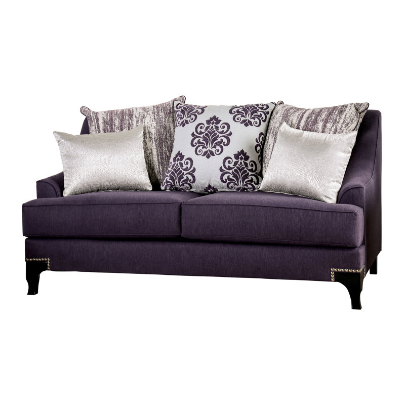 Moorton Upholstered 71'' Loveseat, Purple