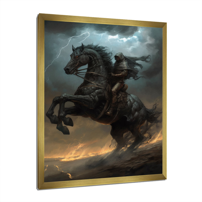 Impression sur toile fantaisie, Demon Rider, reproduction d'art foncé - Demon Rider, H 40 po x l 30 po x P 1,5 po