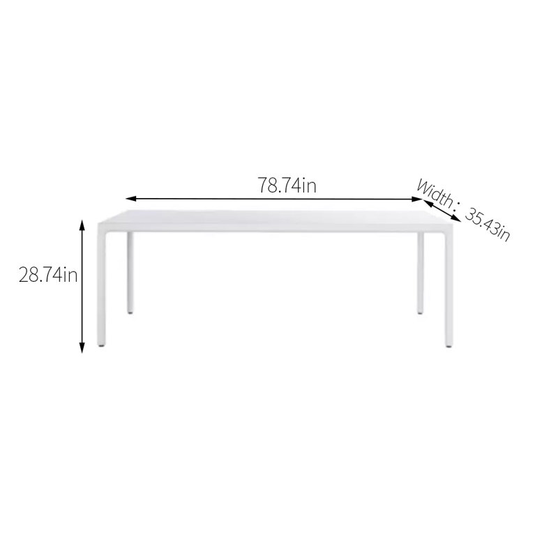 Naijah Rectangulaire pour 8 personnes - L 78,74 po