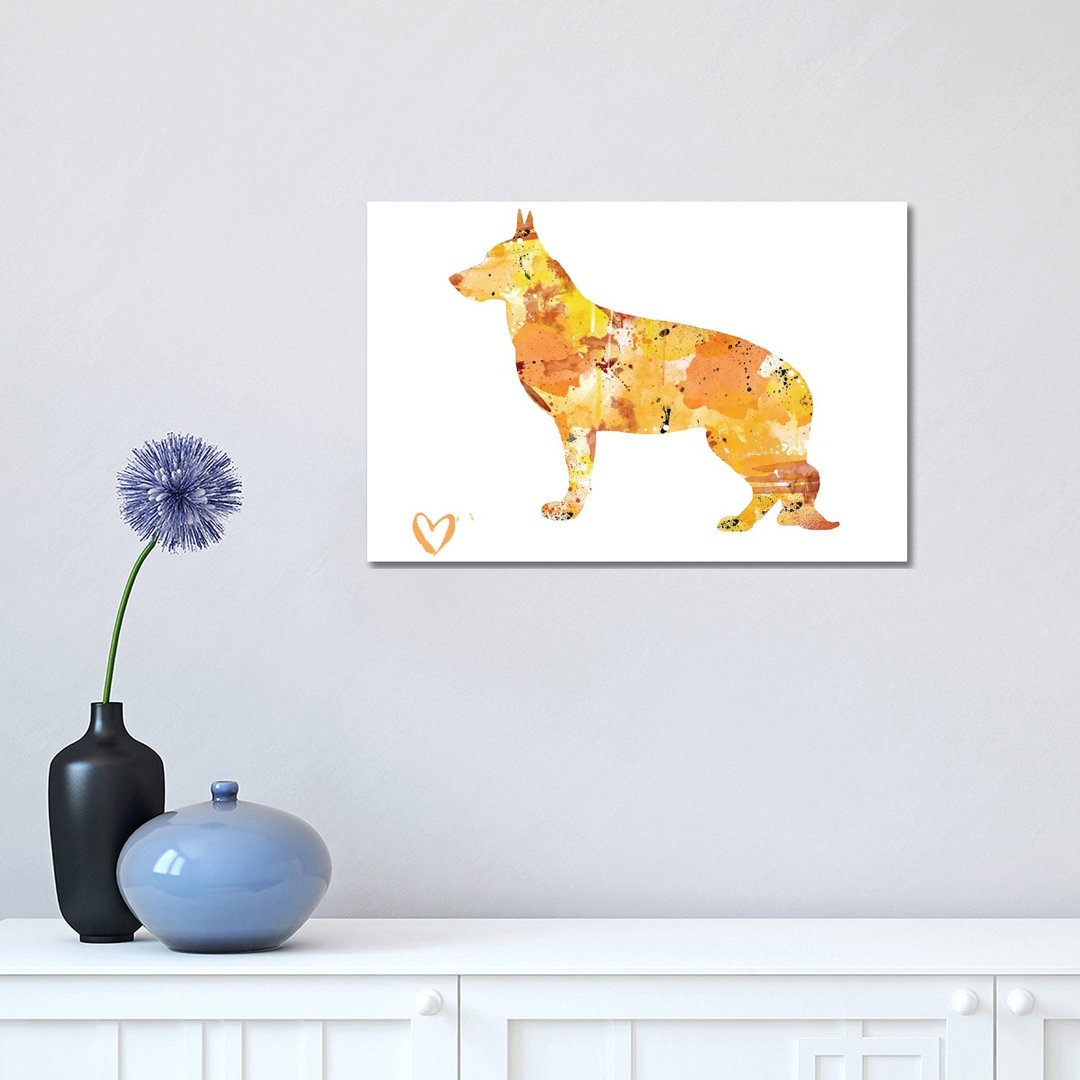 German Shepherd Silhouette II by - Art Prints on