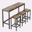 Ensemble de table de salle à manger avec 3 tabourets