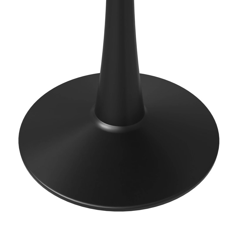 Table de salle à manger Bjarnheiur, H 29,11 po x l 23,61 po x P 23,61 po, Noir, Noir