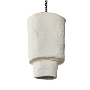 Hand Sculpted Paper Mache Pendent Lamp