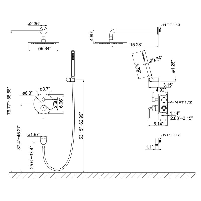 All-In-One Kit with Rough in-Valve