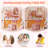 Kids Vanity Set with 3-Color Lighting Modes, Adjustable Brightness, Mirror Cabinet Pink-1062189836