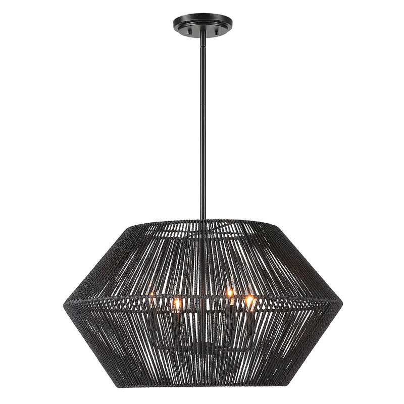 Luminaire suspendu géométrique à 4 lumières Gana