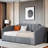 Stefoni Modern Upholstered Daybed with Underneath Storage and Soft Textile Headboard-355109571-355109572