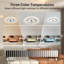 Télécommande et application pour ventilateur de plafond en cristal Glacier, moteur CC réversible à 6 vitesses 3CT, chambre à coucher / salon