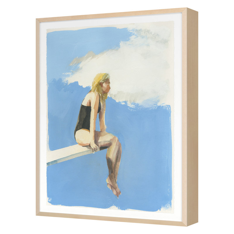 Float On 1 Print by PC Ngo, Maple Framed, 24" H x 18" W x 2" D