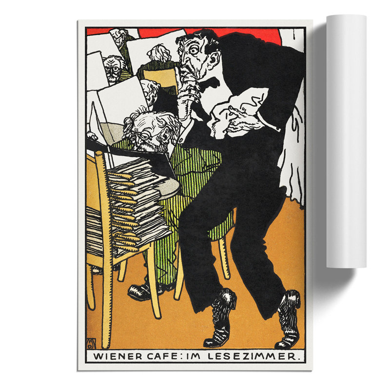 In the Reading Room by Moriz Jung - Frameless Print, 59cm H x 42cm W x 0.1cm D