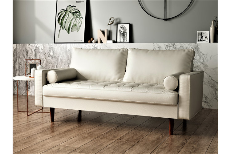 Clovis 57.8" Velvet Square Arm Loveseat
