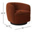 Fauteuil demi-tonneau pivotant rembourré Marcy-1472019657