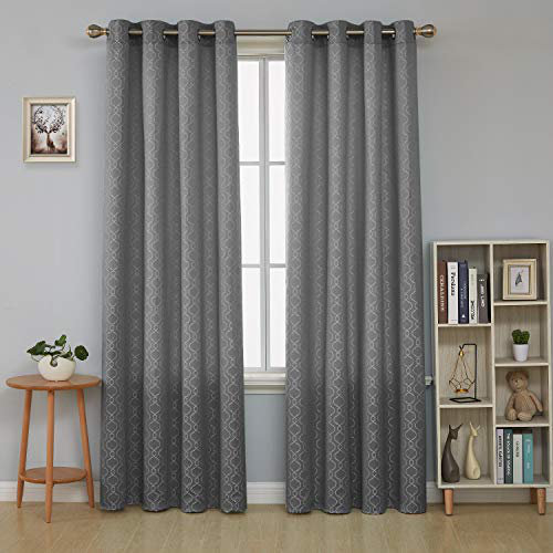 Emmagrace Blackout Curtain Pair, Gray, 52" W x 84" L