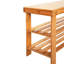 Banc de rangement en bambou pour 5 paires de chaussures