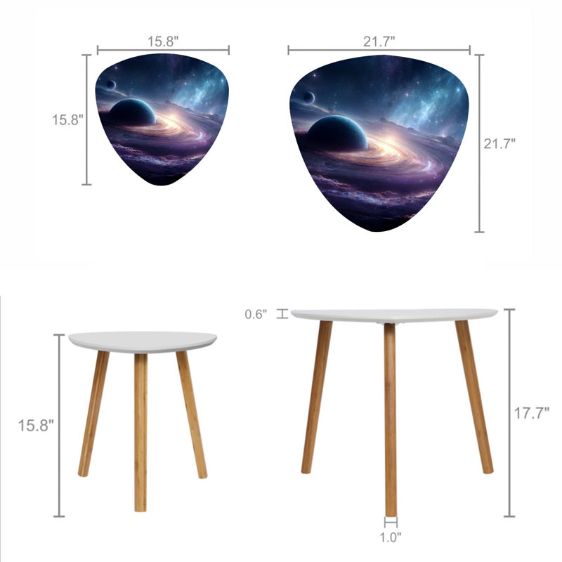 Ensemble de 2 tables basses gigognes Triangle Sunrise Stars