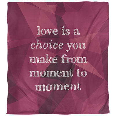 Housse de couette simple love is a choice quote