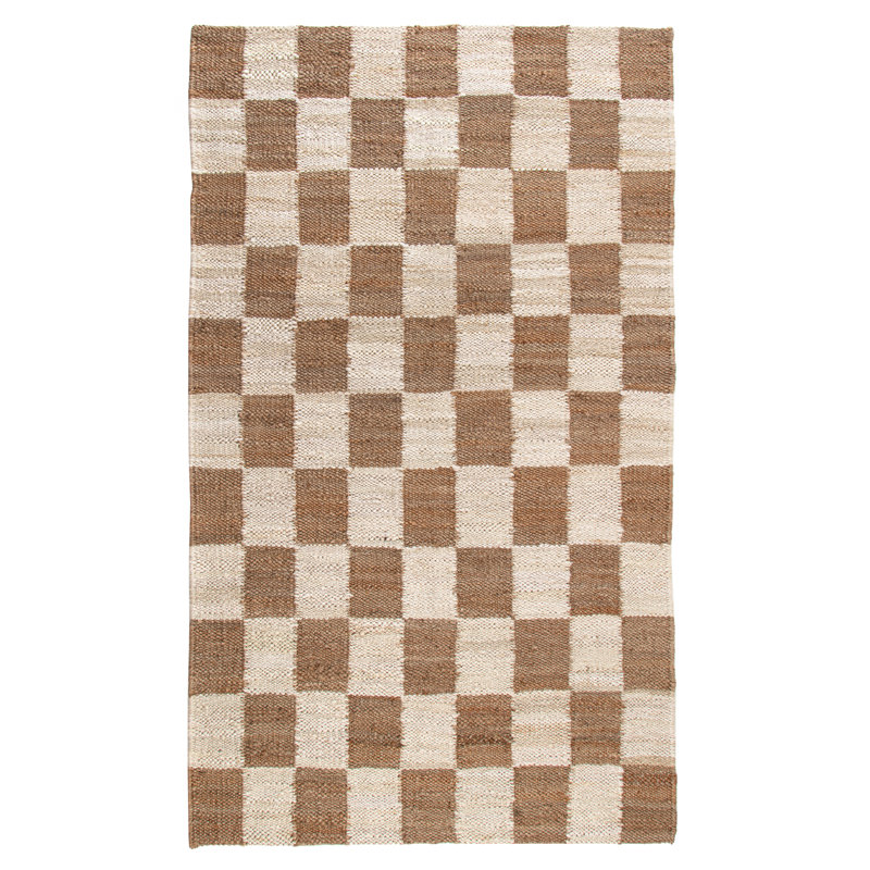 Tapis en jute tissé à la main Madalene, Rectangle de 5 pi x 8 pi