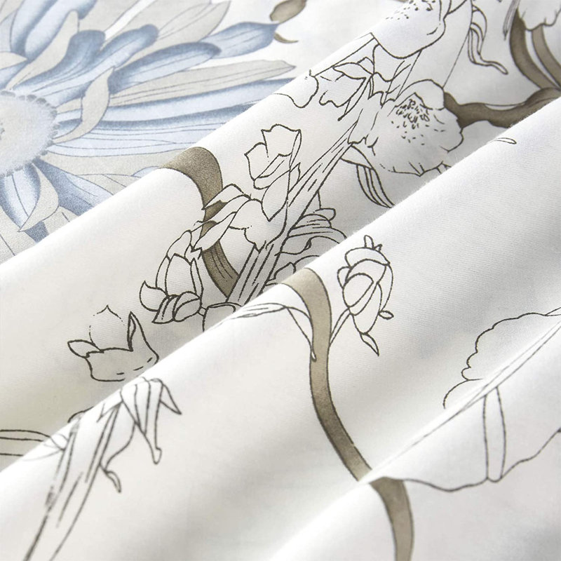 100% Cotton Floral - Set of 2, Standard