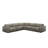 Fernagh Top Grain Leather Corner Sectional Gray-2010280114