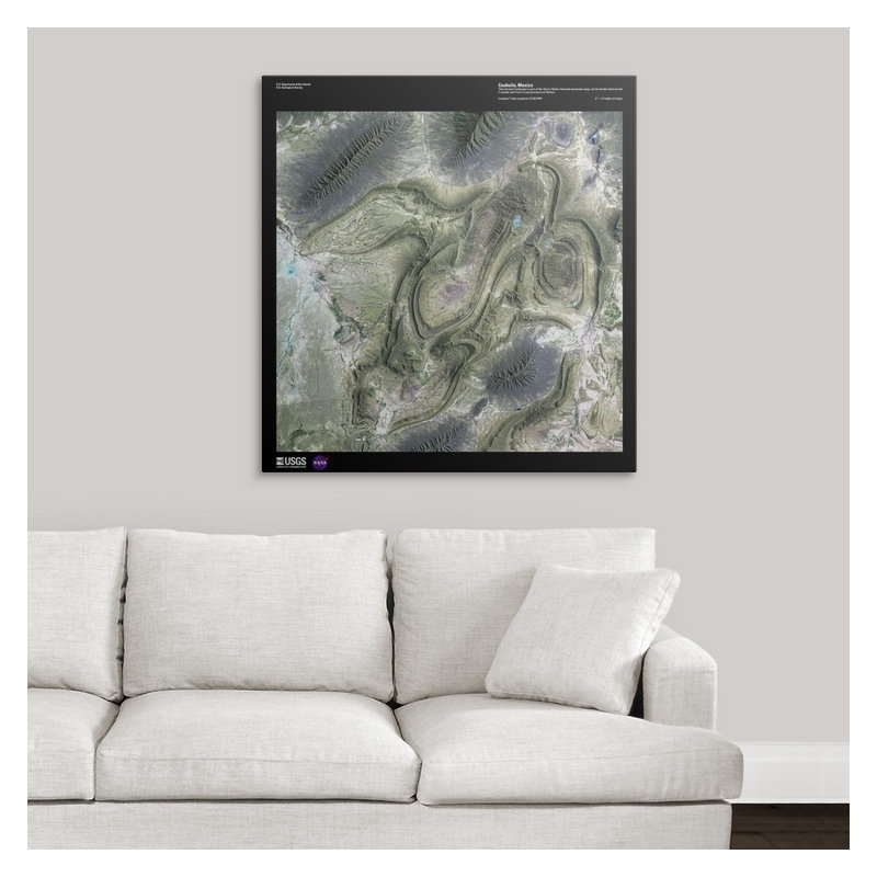 « coahuila, mexique-usg earth », impression, H 36 po x H 36 po x P 1,25 po, Toile