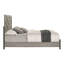 Grand lit, finition gris clair