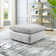 Commix Down Filled Overstuffed Performance Velvet Ottoman In White