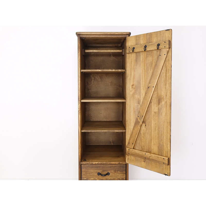Ioanna 1 Door Solid Wood Wardrobe