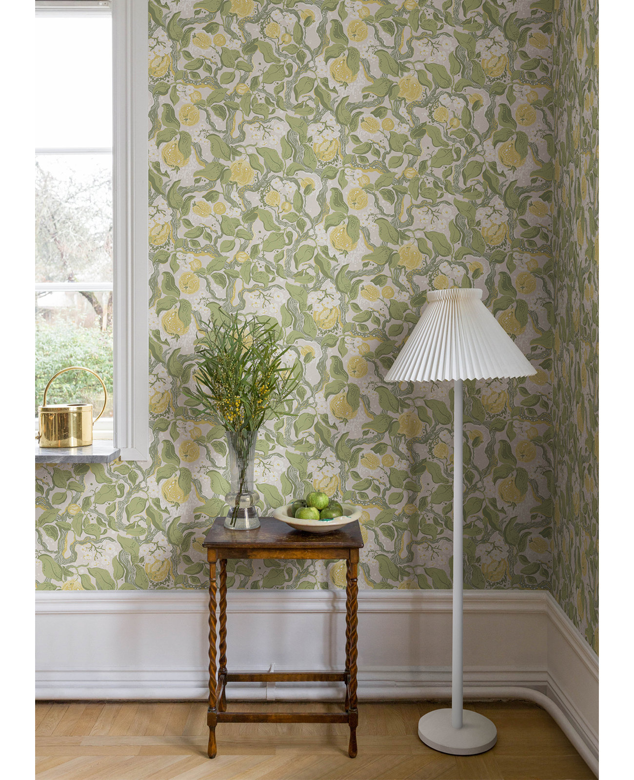 Botanical Wallpaper, Green/Yellow