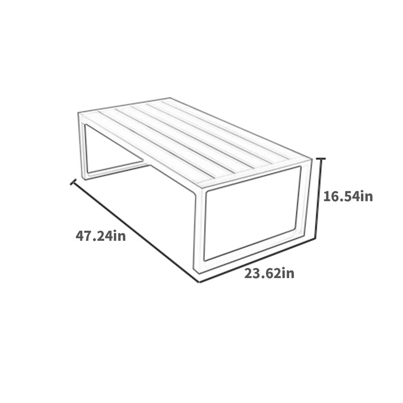 Lamuel Rectangular Outdoor Coffee Table , 47.24 " W 23.62 " D