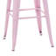  30 tabourets de comptoir en métal industriels 30 po, ensemble de 4 tabourets de bar empilables intérieur / extérieur, rose-46415761-46415763-46415774