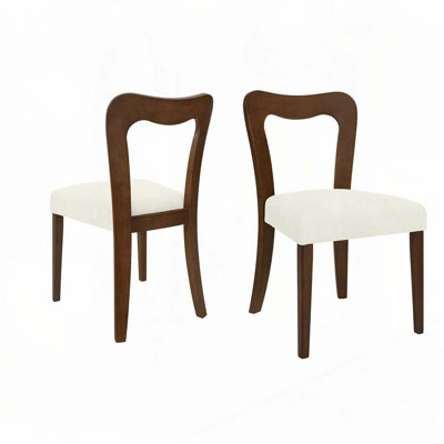 Alaric Mid-Century Modern Rubberwood Dining Chairs