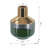 D6X8" Rounded Ceramic Accent Vase With Ombre Bronze/Silver/Green Finish