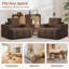 Fauteuil d'appoint surdimensionné de 44 pouces, fauteuil canapé une place en mousse à mémoire de forme avec assise profonde et accoudoirs larges-129883931
