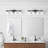 4-E26 Light Bulbs 26.3 inch Glass Shade Contemporary Vanity Light Fixture