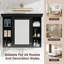 Armoire de rangement murale avec porte miroir-953202943