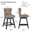 Tabouret de bar et de comptoir pivotant 26 po Zorla-1604212136