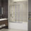 Porte de baignoire pliante avec verre transparent 44 po x l 55 po Triton