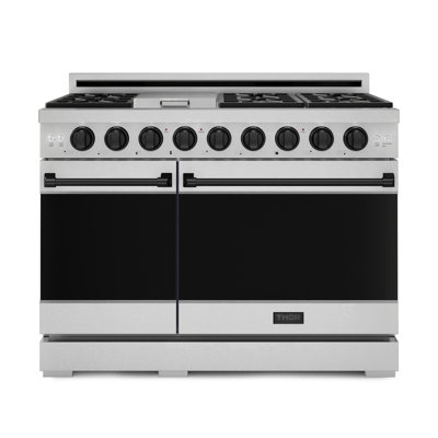 Gordon Ramsay by THOR Kitchen 48 Inch Professional Gas Range with Double Oven in Stainless Steel