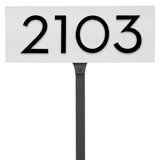 Floating 1-Line Lawn Address Sign