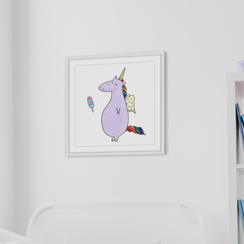 «Plump Unicorn», reproduction encadrée, H 12 po x l 12 po