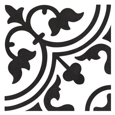 Casablanca Encaustic‑Look Patterned Porcelain Floor & Wall Tile, 8" x 8"
