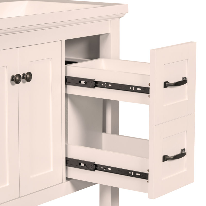 Meuble-lavabo de 30 po sans comptoir, base de meuble seulement, meuble-lavabo avec tiroir multifonctionnel,
