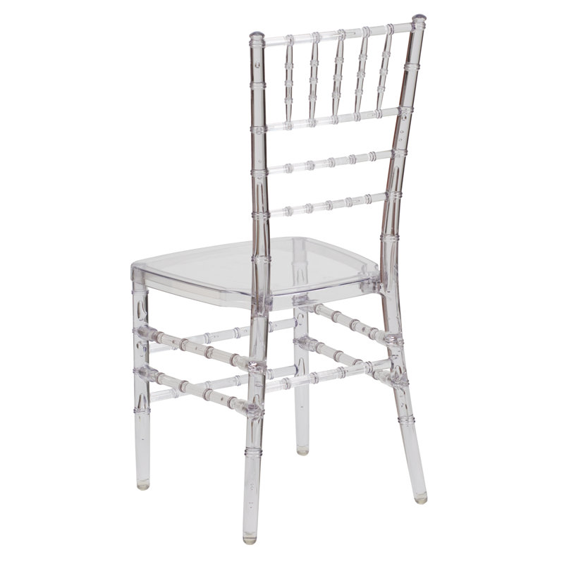 Plastic Stackable Chiavari Chair, Crystal Ice Resin