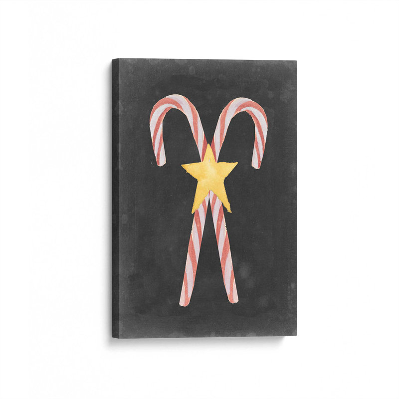 «Candy Cane», reproduction magique sur toile, H 18 po x l 12 po, Toile tendue