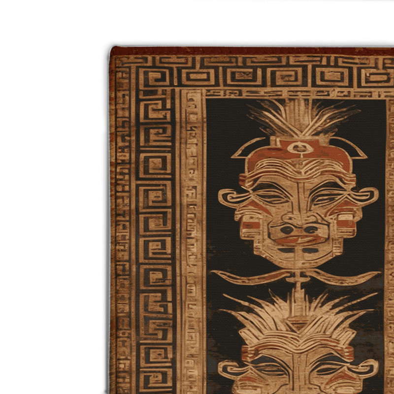 ArtDeco Black Indoor and Outdoor Area Rug, Rectangle 8' x 10'