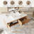 48" Wall-Mounted Bathroom Vanity with Ceramic Vessel Sink Pre-Assembled Floating Vanity with Soft-Close Drawers Solid Wood Board Base Cabinet