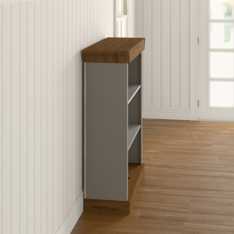 Kelly Bookcase, Stained and varnished Grey/Brown