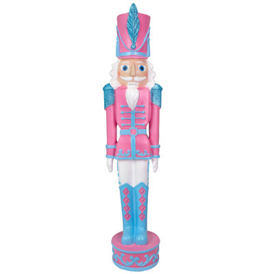 Kristoff the Soldier 3 ft Nutcracker Statue - Pink