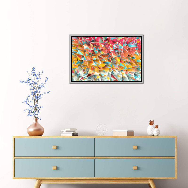 « kaos summer » par diego tirigall-impression sur image, H 40 po x l 60 po x P 1,5 po, Toile avec cadre argenté