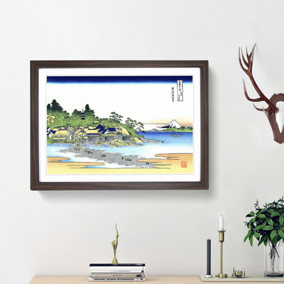 Enoshima in the Sagami Province by Katsushika Hokusai - Picture Frame Painting Print